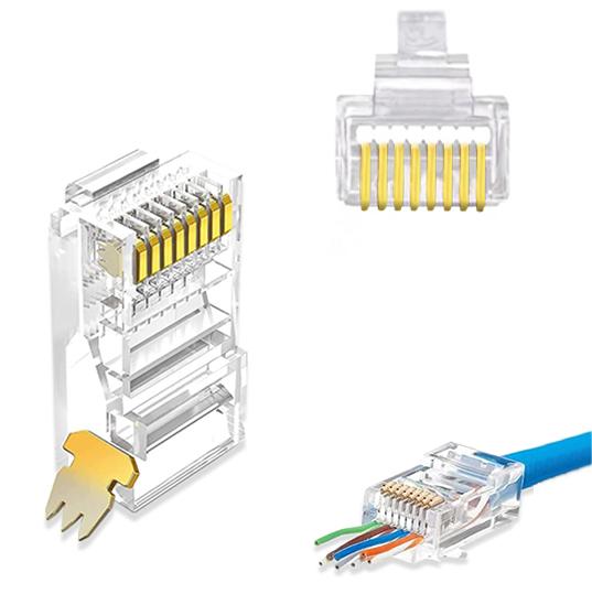 CAT5e UTP 8P8C RJ45 Модульная вилка проходного типа