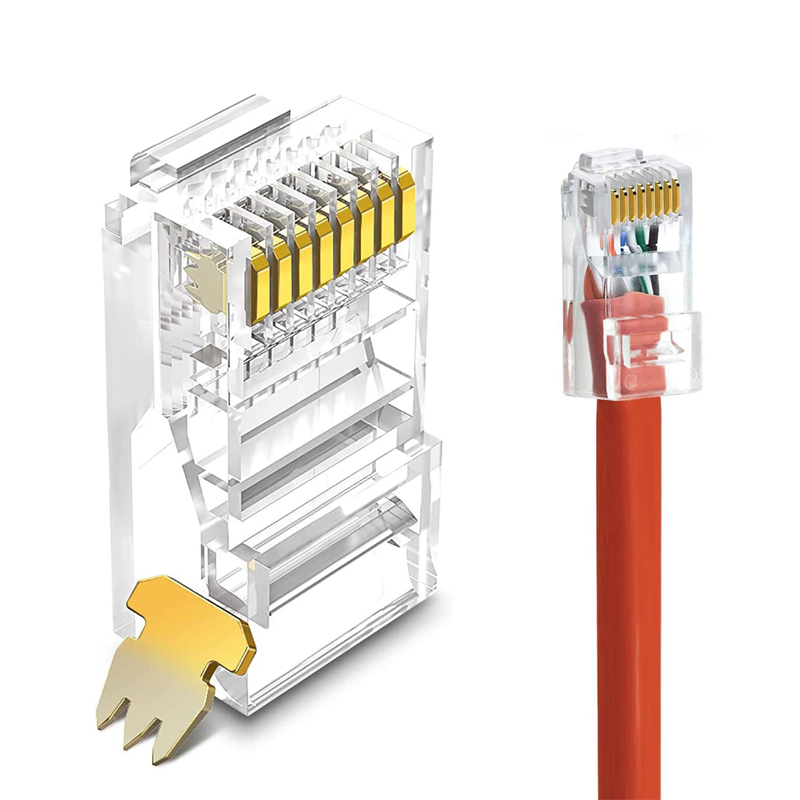 CAT5e UTP 8P8C Модульная вилка RJ45, цельная