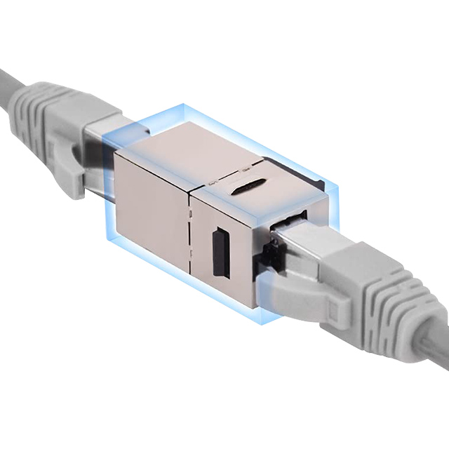 CAT5e Экранированный линейный соединитель Keystone Jack на 180 градусов