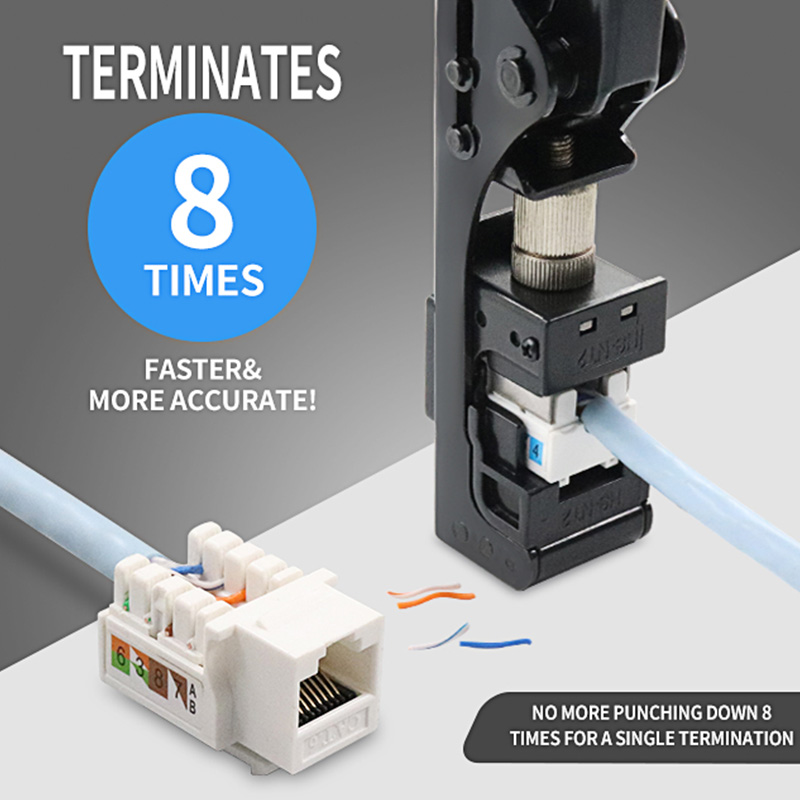 Обжимной инструмент для сетевого модуля Keystone RJ45 с пониженной скоростью для угла 90 градусов PX-T-FN